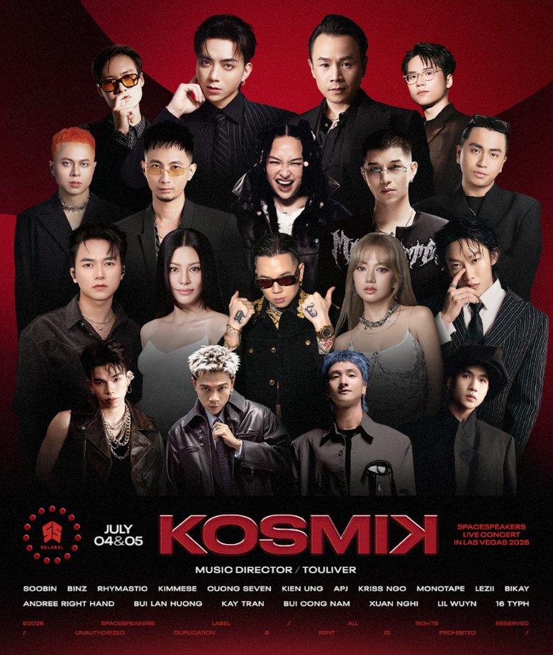 Ch&iacute;nh thức lộ diễn d&agrave;n nghệ sĩ "khủng" sẽ biểu diễn ở Kosmik live concert 2026 tại Mỹ- Ảnh 1.