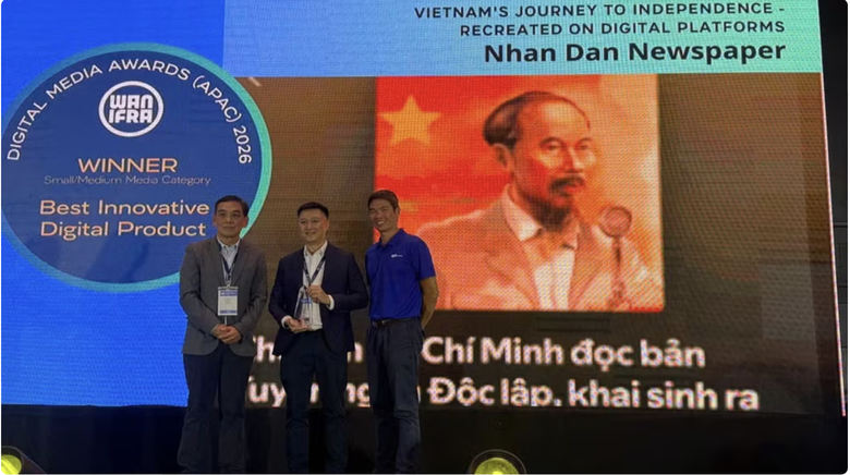 B&aacute;o Nh&acirc;n D&acirc;n đoạt "c&uacute; đ&uacute;p" tại giải B&aacute;o ch&iacute; Kỹ thuật số ch&acirc;u &Aacute; 2026- Ảnh 1.