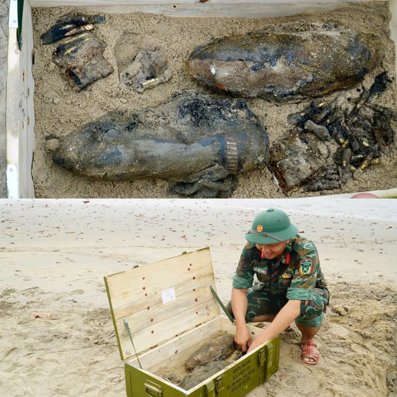 Trục vớt x&aacute;c xe tăng ở biển Quy Nhơn, ph&aacute;t hiện nhiều s&uacute;ng, đạn ph&aacute;o- Ảnh 8.