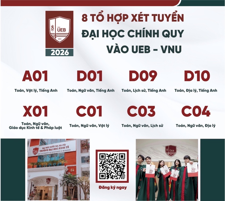 Đại học Kinh tế - Đại học Quốc gia H&agrave; Nội tuyển 3.000 chỉ ti&ecirc;u năm 2026- Ảnh 3.