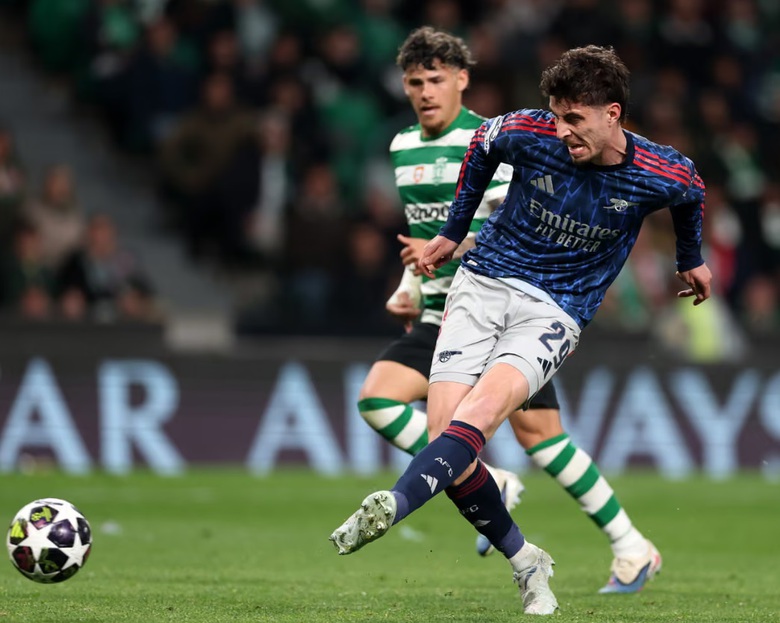 Kai Havertz ghi b&agrave;n ph&uacute;t cuối, Arsenal hạ Sporting Champions League- Ảnh 2.