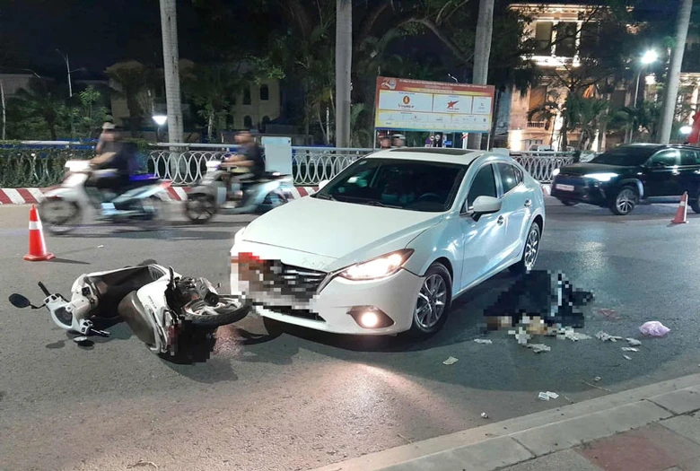 Hiện trường vụ tai nạn.