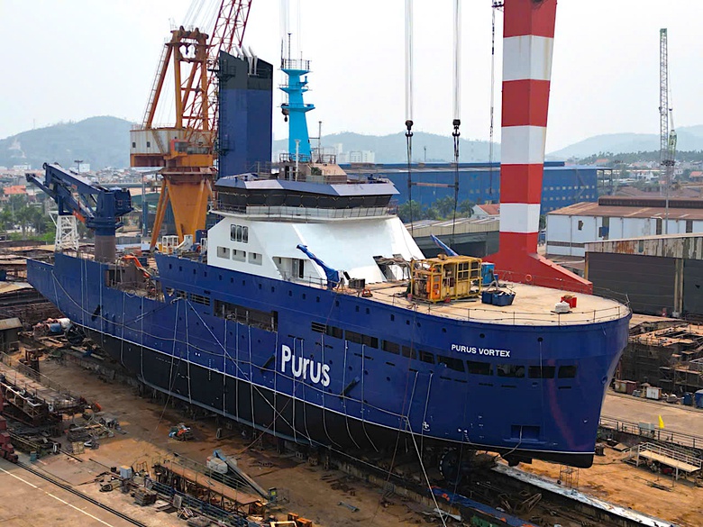 Hạ Long hạ thủy tàu điện gió “chuẩn quốc tế” đầu tiên cho Purus- Ảnh 2. Hạ Long hạ thủy tàu điện gió “chuẩn quốc tế” đầu tiên cho Purus- Ảnh 2.