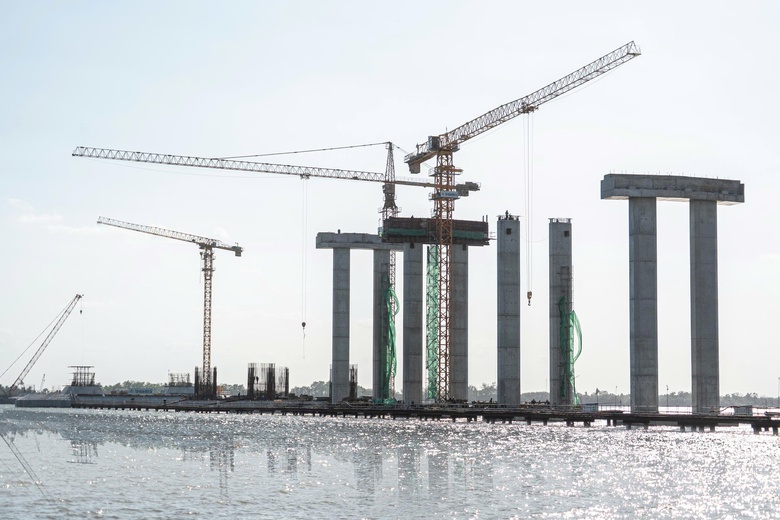 Tối ưu vật liệu thi công tại công trường cầu Đại Ngãi- Ảnh 1. Tối ưu vật liệu thi công tại công trường cầu Đại Ngãi- Ảnh 1.