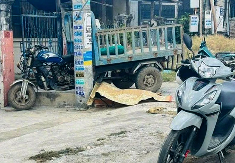 Hiện trường vụ tai nạn khiến một người tử vong tại chỗ.
