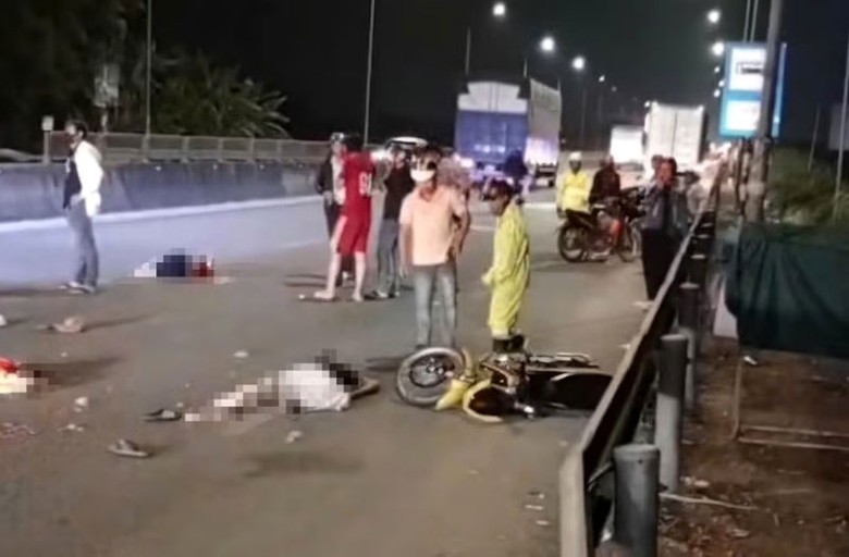 Hiện trường vụ tai nạn.
