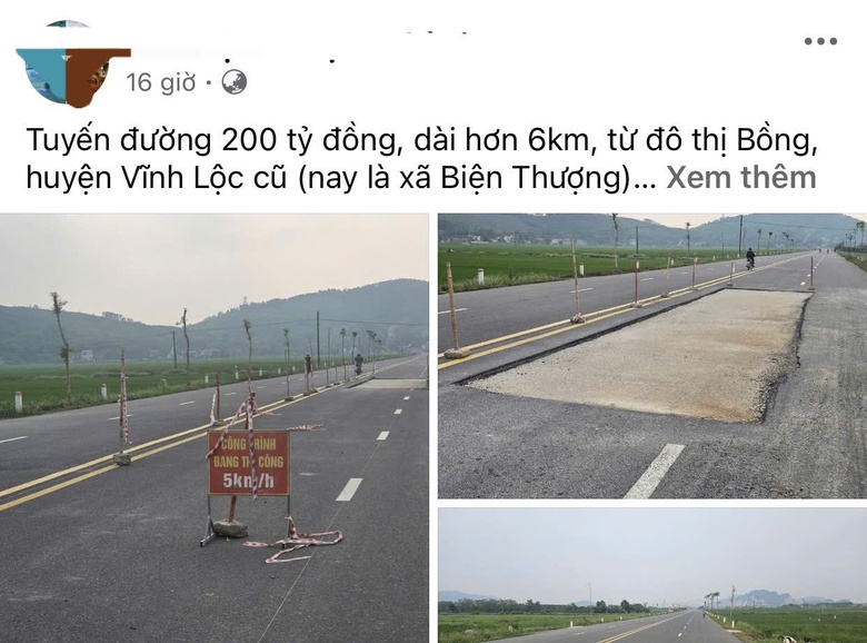 Chủ đầu tư l&ecirc;n tiếng tuyến đường chưa sử dụng đ&atilde; phải sửa ở Thanh Ho&aacute;- Ảnh 1.