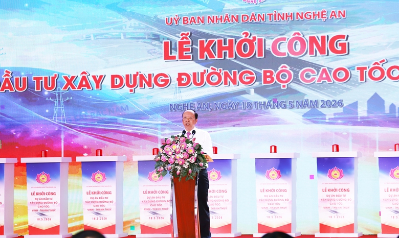 Nghệ An: Khởi c&ocirc;ng tuyến cao tốc chiến lược Vinh - Thanh Thủy ch&agrave;o mừng ng&agrave;y sinh nhật B&aacute;c- Ảnh 2.