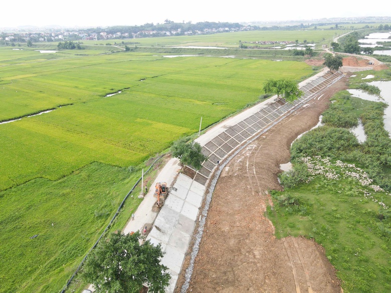 Bắc Ninh: Tăng tốc gia cố đ&ecirc; xung yếu trước cao điểm m&ugrave;a mưa lũ- Ảnh 1.