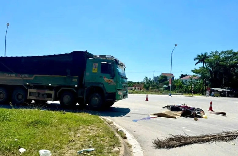 Hiện trường vụ tai nạn.