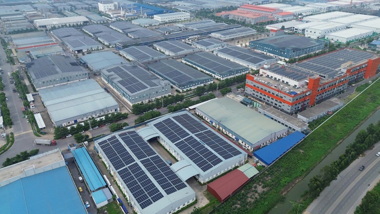Hệ thống điện mặt trời của C&ocirc;ng ty TNHH C&ocirc;ng nghiệp NIENYI Việt Nam (tỉnh Bắc Ninh)