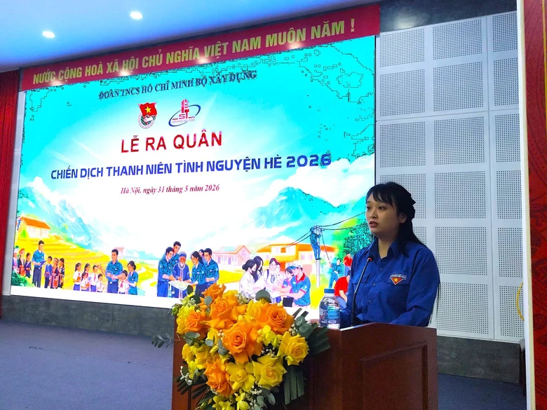 Tuổi trẻ Bộ X&acirc;y dựng ra qu&acirc;n Chiến dịch Thanh ni&ecirc;n t&igrave;nh nguyện H&egrave; 2026- Ảnh 1.