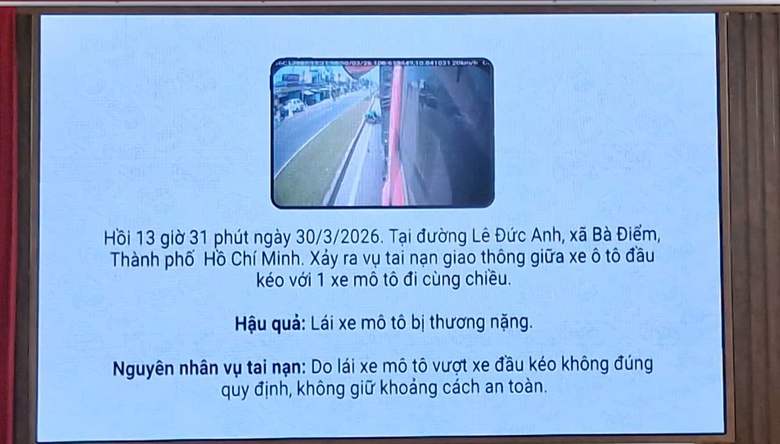 Cảnh s&aacute;t giao th&ocirc;ng ph&acirc;n t&iacute;ch nguy&ecirc;n nh&acirc;n tai nạn trước khi th&iacute; sinh s&aacute;t hạch l&aacute;i xe- Ảnh 4.