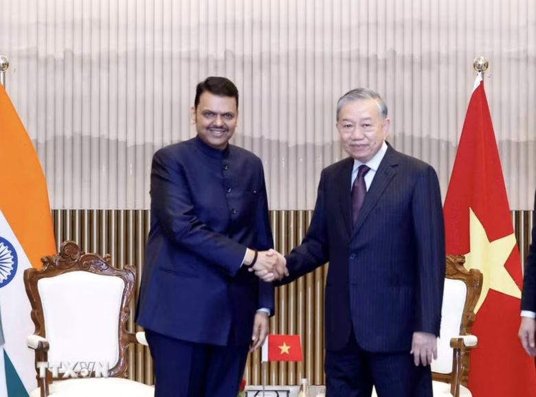 Tổng B&iacute; thư, Chủ tịch nước T&ocirc; L&acirc;m tiếp Thống đốc v&agrave; Thủ hiến bang Maharashtra, Ấn Độ- Ảnh 2.