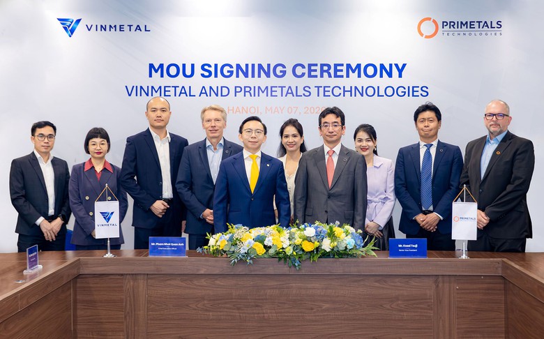 VinMetal hợp t&aacute;c Primetals ph&aacute;t triển c&ocirc;ng nghệ sản xuất th&eacute;p ti&ecirc;n tiến h&agrave;ng đầu thế giới- Ảnh 1.