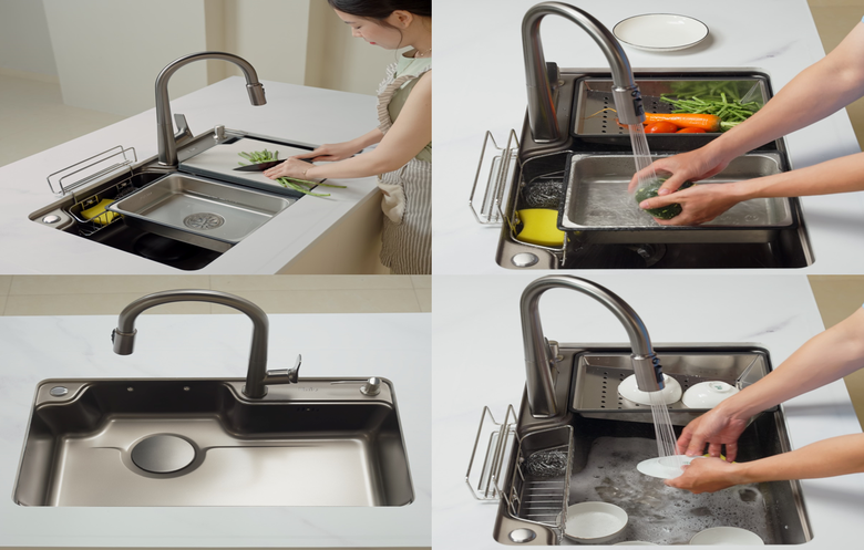 Chậu rửa b&aacute;t chống xước, phủ nano "l&ecirc;n ng&ocirc;i" trong gian bếp hiện đại- Ảnh 1.