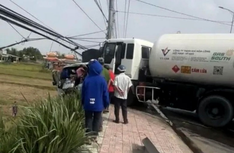 Hiện trường vụ tai nạn.
