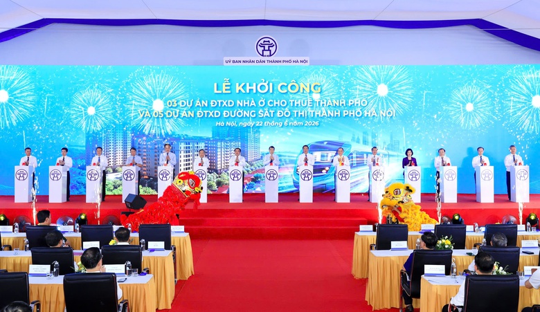 H&agrave; Nội khởi c&ocirc;ng đồng loạt 5 tuyến đường sắt đ&ocirc; thị, tổng vốn hơn 1,3 triệu tỷ đồng - Ảnh 1.