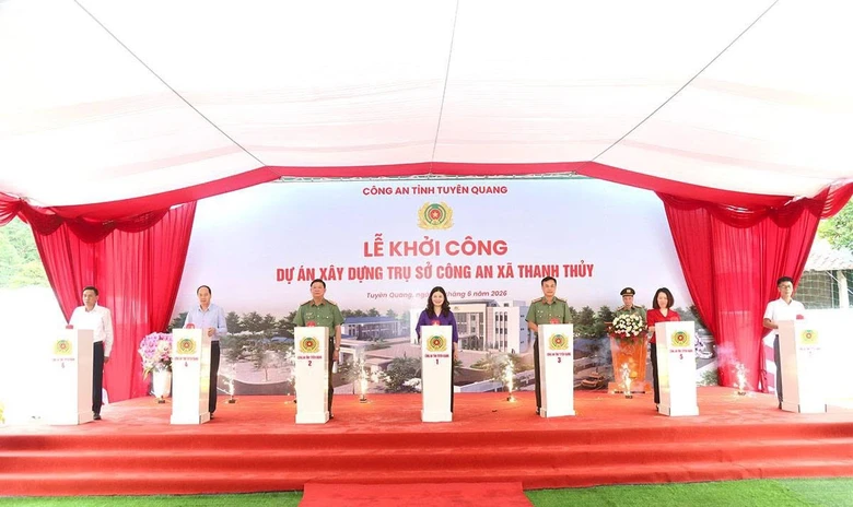 Tuy&ecirc;n Quang: Khởi c&ocirc;ng dự &aacute;n x&acirc;y dựng trụ sở c&ocirc;ng an c&aacute;c x&atilde; bi&ecirc;n giới tại x&atilde; Thanh Thuỷ - Ảnh 1.