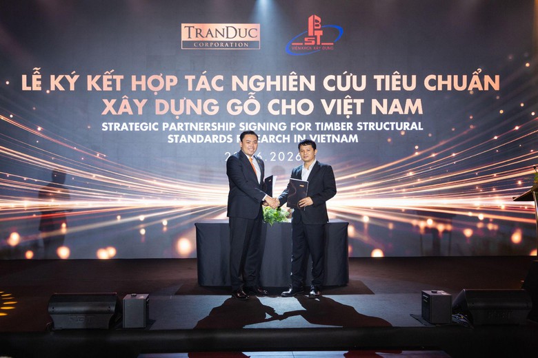 Viện Khoa học C&ocirc;ng nghệ X&acirc;y Dựng v&agrave; Tập đo&agrave;n Trần Đức k&yacute; kết hợp t&aacute;c chiến lược - Ảnh 5.