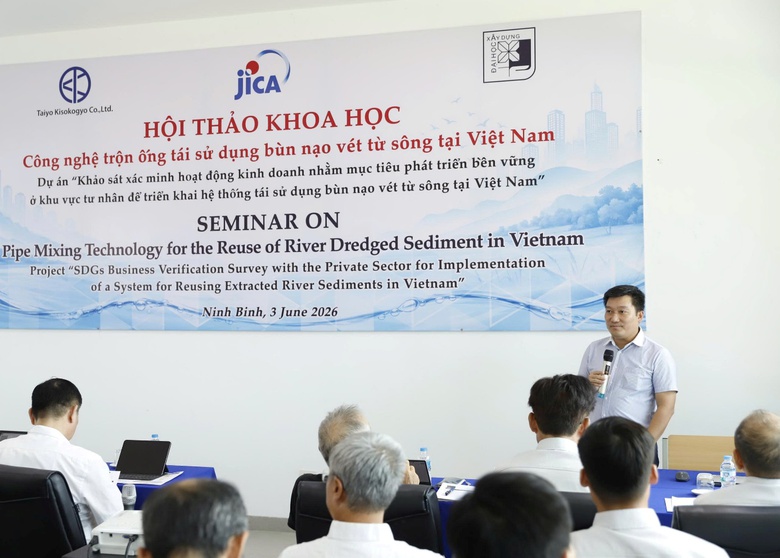 T&aacute;i sử dụng b&ugrave;n nạo v&eacute;t th&agrave;nh nguồn vật liệu x&acirc;y dựng v&agrave; san lấp- Ảnh 1.
