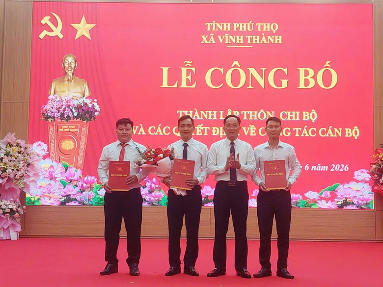 Phú Thọ: Xã Vĩnh Thành công bố thành lập thôn, chi bộ và trao quyết định công tác cán bộ - Ảnh 7.