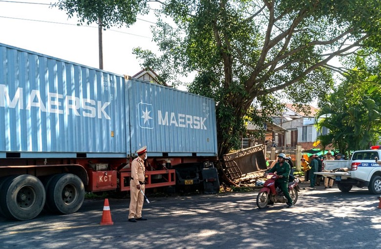 Hiện trường vụ tai nạn.
