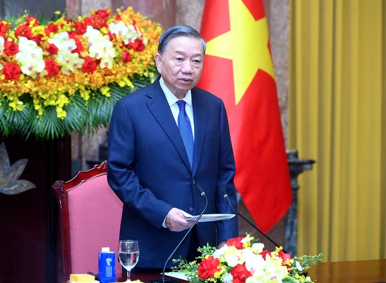 Tổng B&iacute; thư, Chủ tịch nước T&ocirc; L&acirc;m tiếp c&aacute;c trưởng đo&agrave;n tham dự Diễn đ&agrave;n Tương lai ASEAN- Ảnh 1.