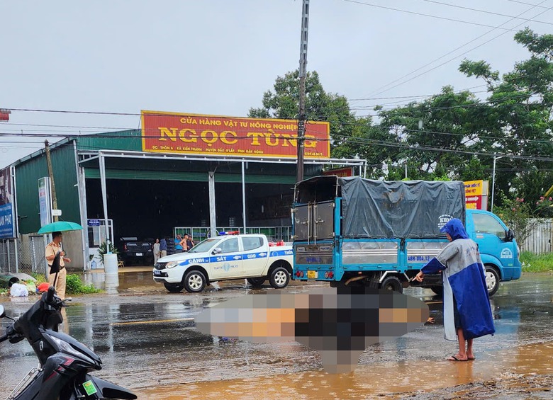 Lâm Đồng: Va chạm với xe tải trên đường Hồ Chí Minh, người đàn ông đi xe máy tử vong - Ảnh 1.