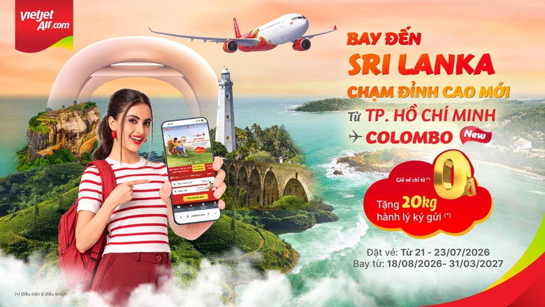 Cùng Vietjet khám phá Sri Lanka, tận hưởng giá vé chỉ từ 0 đồng cùng 20kg hành lý miễn phí - Ảnh 1.