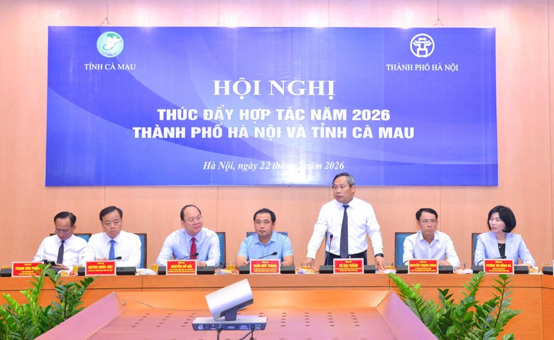 Th&uacute;c đẩy hợp t&aacute;c to&agrave;n diện tr&ecirc;n c&aacute;c lĩnh vực giữa th&agrave;nh phố H&agrave; Nội v&agrave; tỉnh C&agrave; Mau - Ảnh 3.