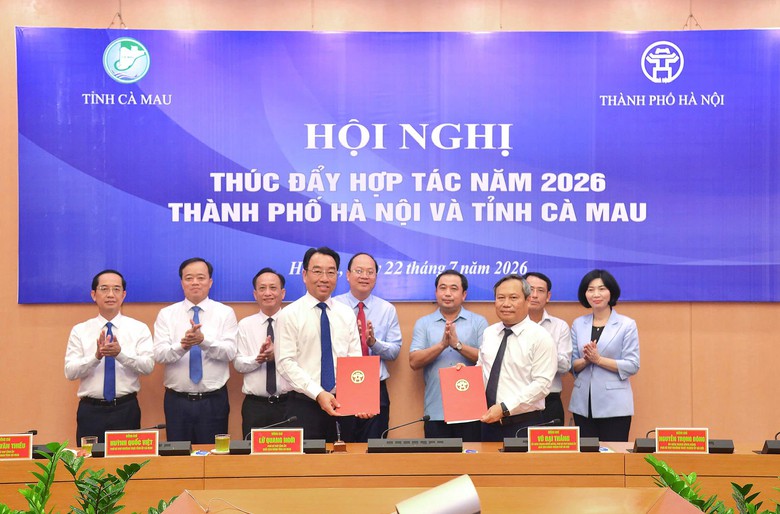 Th&uacute;c đẩy hợp t&aacute;c to&agrave;n diện tr&ecirc;n c&aacute;c lĩnh vực giữa th&agrave;nh phố H&agrave; Nội v&agrave; tỉnh C&agrave; Mau - Ảnh 2.