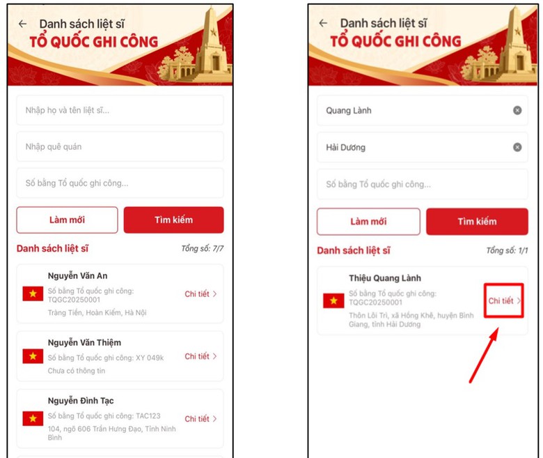 X&aacute;c minh th&ocirc;ng tin, t&igrave;m v&agrave; kết nối th&acirc;n nh&acirc;n liệt sĩ tr&ecirc;n VNeID - Ảnh 1.