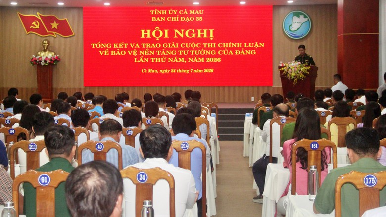 C&agrave; Mau: Gần 2.500 t&aacute;c phẩm tranh t&agrave;i tại cuộc thi bảo vệ nền tảng tư tưởng của Đảng - Ảnh 1.