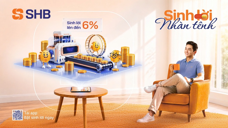 SHB SAHA ra mắt t&iacute;nh năng &ldquo;Sinh lời nh&agrave;n t&ecirc;nh&rdquo;: Tự động sinh lời tới 6%/năm - Ảnh 1.