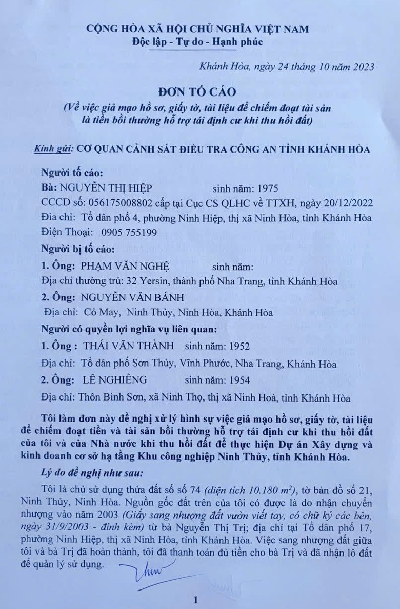 Kh&aacute;nh H&ograve;a chỉ đạo khẩn giải quyết vụ người d&acirc;n mất quyền nhận tiền đền b&ugrave; tại Khu c&ocirc;ng ngh - Ảnh 2.