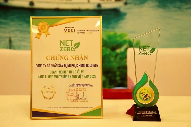 Phục Hưng Holdings nhận danh hiệu doanh nghiệp ti&ecirc;u biểu về năng lượng m&ocirc;i trường xanh 2026 - Ảnh 2.