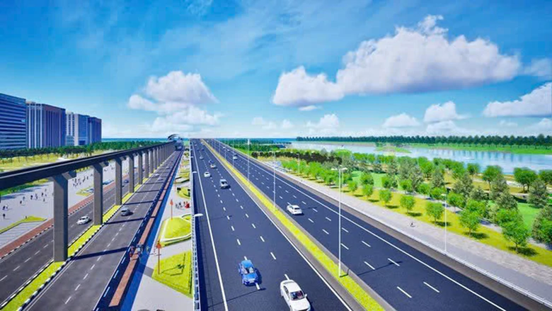Hà Nội: Đề xuất hướng tuyến trục giao thông dọc sông Hồng dài hơn 126km - Ảnh 1.
