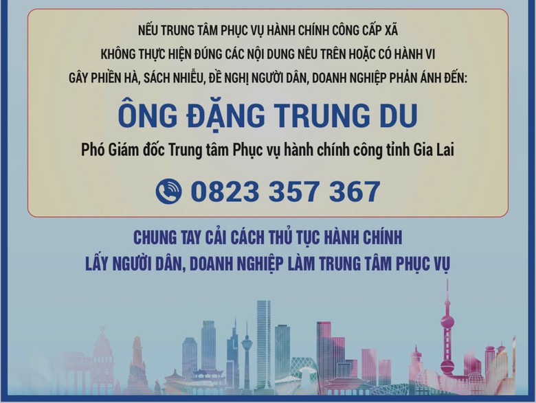 Gia Lai yêu cầu 135 xã, phường công khai poster để người dân giám sát thủ tục hành chính - Ảnh 2.