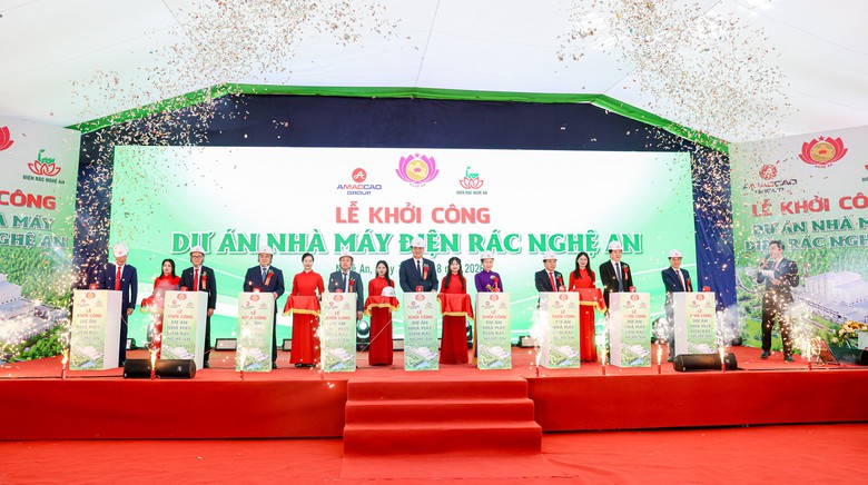 AMACCAO khởi c&ocirc;ng Nh&agrave; m&aacute;y điện r&aacute;c Nghệ An quy m&ocirc; lớn nhất miền Trung - Ảnh 1.