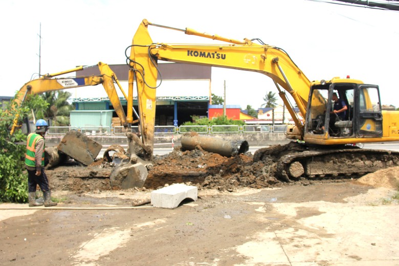 Đồng Tháp: Dự án chống ngập ở cửa ngõ Mỹ Tho đang thi công ra sao? - Ảnh 1.
