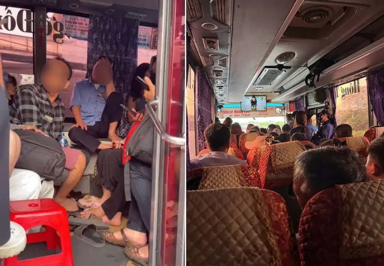 H&agrave; Nội: Xe kh&aacute;ch 29 chỗ nhồi 51 người, chủ xe v&agrave; t&agrave;i xế bị phạt 33 triệu đồng - Ảnh 1.