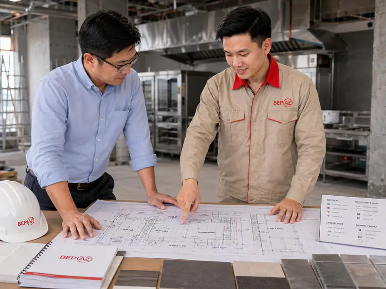 Thiết kế bếp c&ocirc;ng nghiệp: Đồng bộ từ bản vẽ c&ocirc;ng tr&igrave;nh đến vận h&agrave;nh - Ảnh 1.