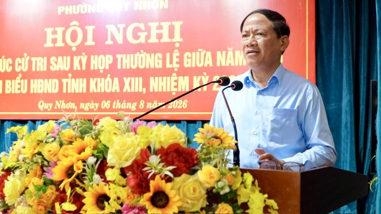 Chủ tịch UBND tỉnh Gia Lai tiếp x&uacute;c cử tri phường Quy Nhơn về hạ tầng 2026 - Ảnh 3.