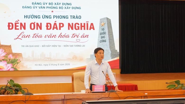 Văn ph&ograve;ng Bộ X&acirc;y dựng qu&aacute;n triệt Nghị quyết v&agrave; ph&aacute;t động phong tr&agrave;o &ldquo;Đền ơn đ&aacute;p nghĩa" - Ảnh 5.