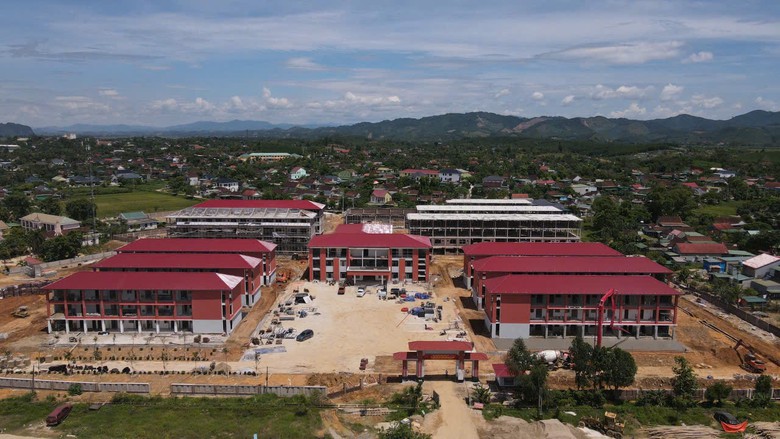 Chạy đua tiến độ, Nghệ An ho&agrave;n thiện trường li&ecirc;n cấp v&ugrave;ng cao trước khai giảng - Ảnh 1.