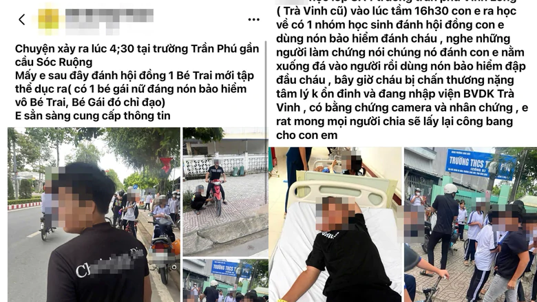 Công an Vĩnh Long xác minh vụ hai nhóm học sinh đánh nhau trước cổng trường- Ảnh 1.