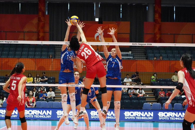 ASIAD 20: Bóng chuyền nữ Việt Nam cán đích vị trí thứ 7 sau khi đánh bại Kazakhstan- Ảnh 1.