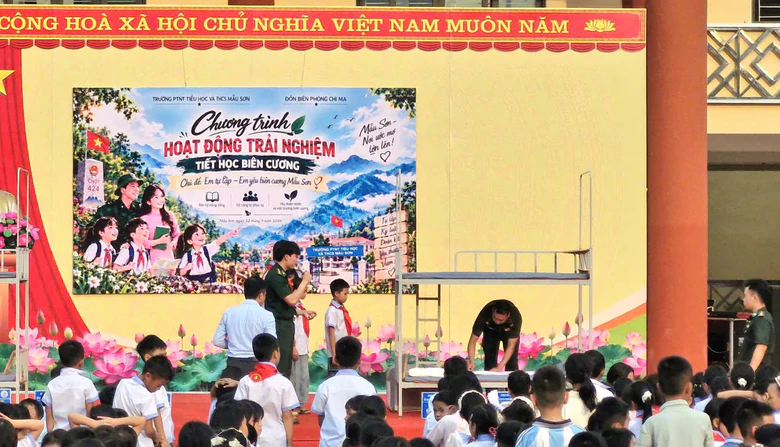 Xúc động tiết học đặc biệt ở  trường nội trú liên cấp nơi biên giới Xứ Lạng- Ảnh 2.