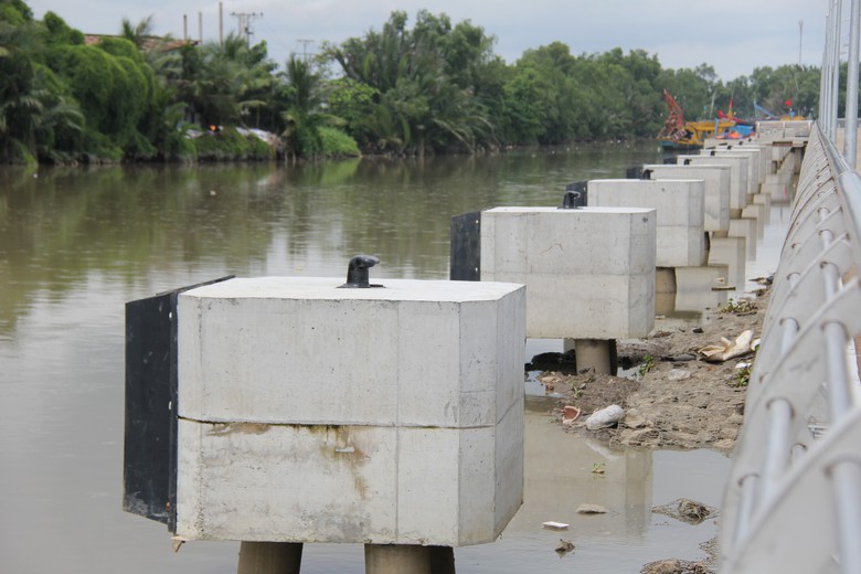 Đồng Tháp: Bờ kè cảng cá Vàm Láng tăng tốc về đích sớm- Ảnh 2.